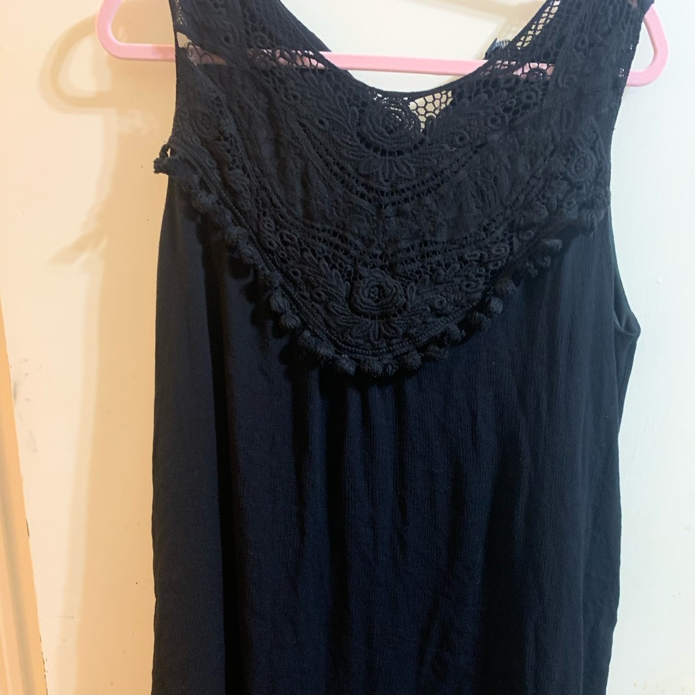 Black plus size knee length dress 2x